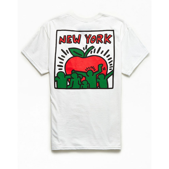 NEW Ripple Junction Keith Haring T-Shirt Men's‎ 2XL White New York Big Apple - Picture 1 of 3